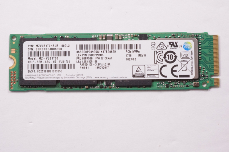 MZVLB1T0HALR-000L2 for Samsung - 1TB M.2 2280 PCIe NVMe Gen 3x4 ...